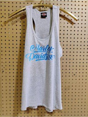Harley-Davidson Gray Sleeveless Racerback Tank Top Medium Size